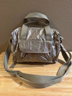 Kipling Brynne Small Metallic Nylon Shoulder/Crossbody Bag